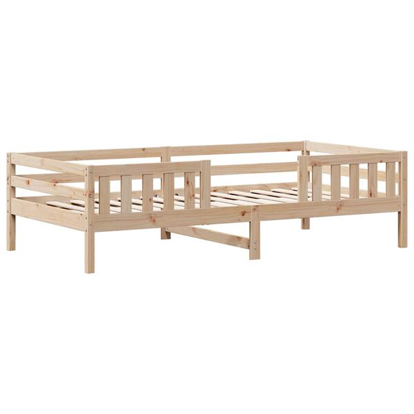 vidaXL Bedframe zonder matras massief grenenhout 75x190 cm