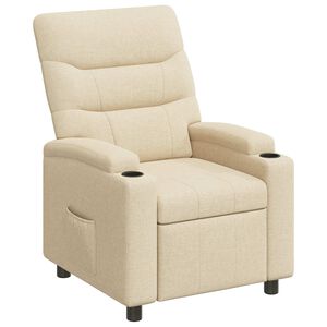 vidaXL Ligstoel Cr&egrave;mekleurig 75 x 95 x 103 cm Stof