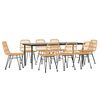 vidaXL 9-delige Tuinset poly rattan
