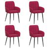 vidaXL Eettafelstoelen 4 st fluweel Wijnrood 56.5 x 50 x 85 cm