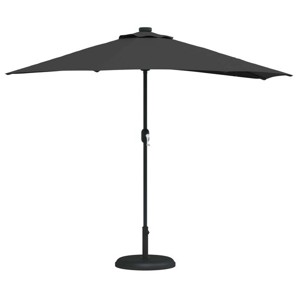 vidaXL Tuinparasol Zwart 294 x 150 x 224 cm Polyester en staal