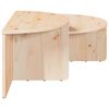 vidaXL Salontafel 2 pcs Naturel Massief grenenhout