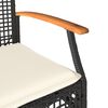 vidaXL Tuinstoelen 4 st met kussens poly rattan en acaciahout zwart