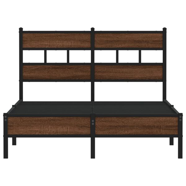 vidaXL Bedframe zonder matras bewerkt hout bruin eikenkleur 120x200 cm