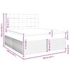 vidaXL Boxspring met matras stof zwart 200x200 cm