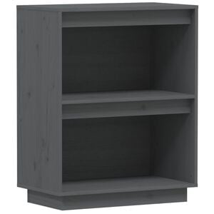 vidaXL Wandkast 60x34x75 cm massief grenenhout grijs