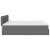 vidaXL Ottoman bed met matrassen 200x200cm stof donkergrijs