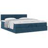 vidaXL Ottoman bed met matras 160x200cm fluweel donkerblauw