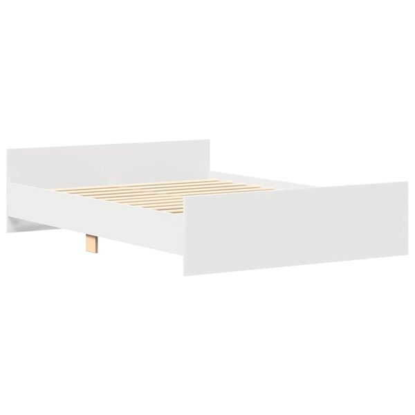 vidaXL Bedframe met hoofd- en voeteneinde wit 120x200 cm