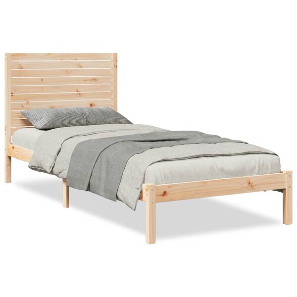 vidaXL Bedframe extra lang zonder matras massief hout 90x220 cm