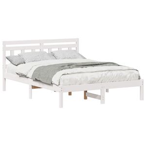 vidaXL Bedframe Wit 120 x 200 cm Massief grenenhout