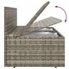 vidaXL 5-delige Loungeset met kussens poly rattan grijs