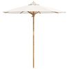 vidaXL Tuinparasol &Oslash; 217 x 230 cm Bamboe Rond Cr&egrave;mewit