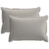 vidaXL Kussen met kussen HOUTEN 2 st Grijs Polyester