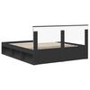 vidaXL Bedframe met hoofdeinde Zwart 160 x 200 cm Massief grenenhout