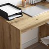 vidaXL Bureau met plank Artisan Eiken 108 x 55 x 103.5 cm Bewerkt hout