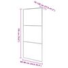 vidaXL Inloopdouchewand transparant 90x195 cm ESG-glas
