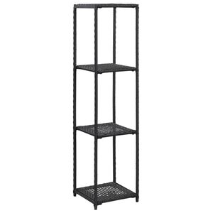 vidaXL Opbergrek 30x30x120 cm poly rattan zwart