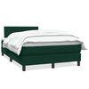 vidaXL Boxspring met matras fluweel donkergroen 120x210 cm