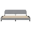 vidaXL Bedframe "Dover" stof lichtgrijs 200x200 cm
