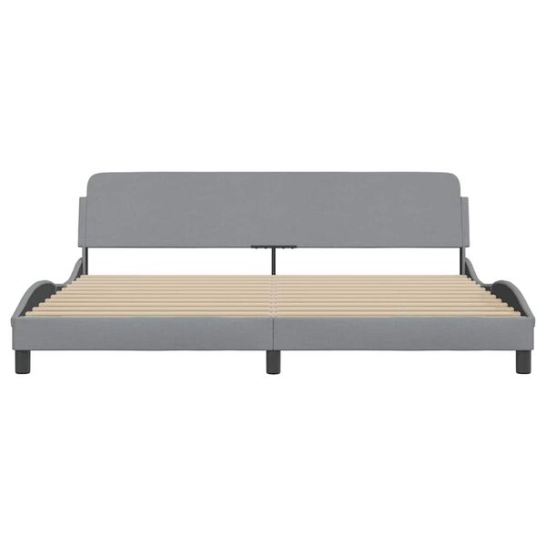 vidaXL Bedframe "Dover" stof lichtgrijs 200x200 cm