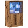 vidaXL LED Sideboard Bruin 60 x 37 x 100 cm Bewerkt hout