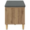 vidaXL Halbank met kussen met opslag Artisan Eiken 80 x 38 x 46 cm