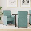 vidaXL Dining Stoelen met Wielen 2 pcs Zeegroen 58 x 65 x 98 cm