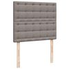 vidaXL Boxspring met matras stof taupe 120x190 cm