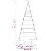 vidaXL Metalen kerstboom met standaard Zwart 210 cm Staal
