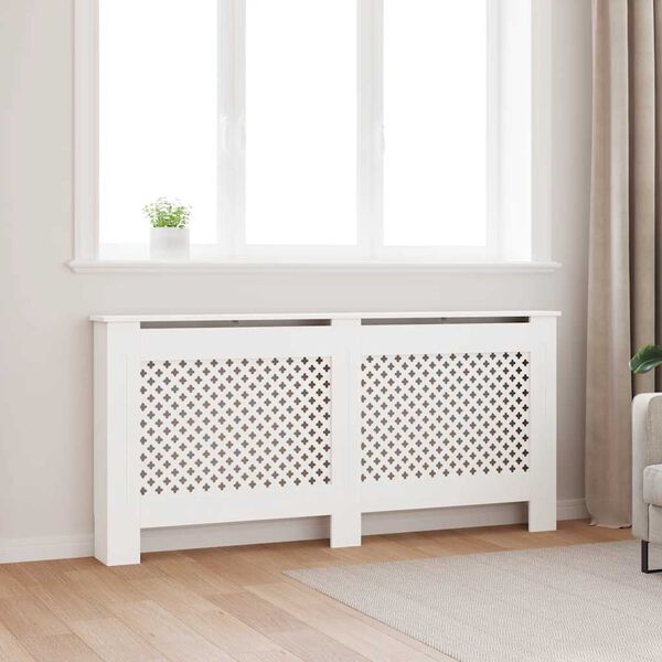 vidaXL Radiatorombouw 172x19x81,5 cm MDF wit