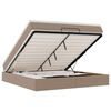 vidaXL Ottoman bed met matras 180x200cm kunstleer cappuccinokleurig