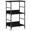 vidaXL Boekenkast 2-laags 50 x 33 x 82 cm Bewerkt hout Zwart Eiken