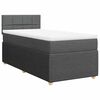 vidaXL Boxspring met matras stof donkergrijs 100x200 cm