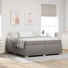 vidaXL Bedframe met matras Taupe 180 x 200 cm Stof