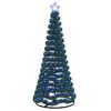 vidaXL Led-tinselkerstboom met voet EKENAS 180 cm 220 LED's Blauw