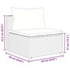 vidaXL 7-delige Loungeset met kussens poly rattan bruin