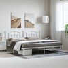 vidaXL Bedframe met hoofdbord metaal wit 193x203 cm