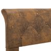 vidaXL Bedframe kunstsu&egrave;de bruin 100x200 cm