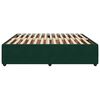 vidaXL Bedframe zonder matras 200x200 cm fluweel donkergroen