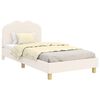 vidaXL Bedframe voor kinderen met hoofdbord Cr&egrave;mekleurig 90 x 190 cm