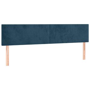 vidaXL Hoofdborden 180x5x78/88 cm fluweel donkerblauw
