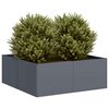 vidaXL Plantenbak 80x80x30 cm staal antracietkleurig