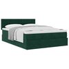 vidaXL Ottoman bed met matras 140x190cm fluweel donkergroen