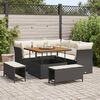 vidaXL Tuin Sofa Set met kussen met opslag 8 pcs Zwart en cr&egrave;me
