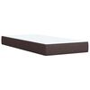 vidaXL Boxspring met matras stof donkerbruin 90x200 cm