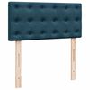 vidaXL Boxspring met matras fluweel blauw 90x200 cm