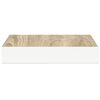 vidaXL Wandschappen zwevend 2 st 23x23,5x3,8 cm MDF eikenkleurig wit