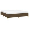 vidaXL Boxspring bed stof donkerbruin 160x200 cm