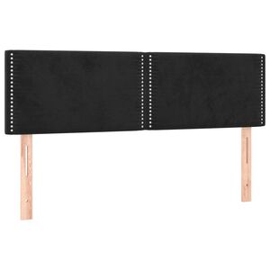 vidaXL Hoofdborden 144x5x78/88 cm fluweel zwart